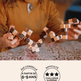 Anaconda, cube serpent casse-tête en bois adulte Jeux Faugère – idée cadeau, challenge suprême dès 8 ans