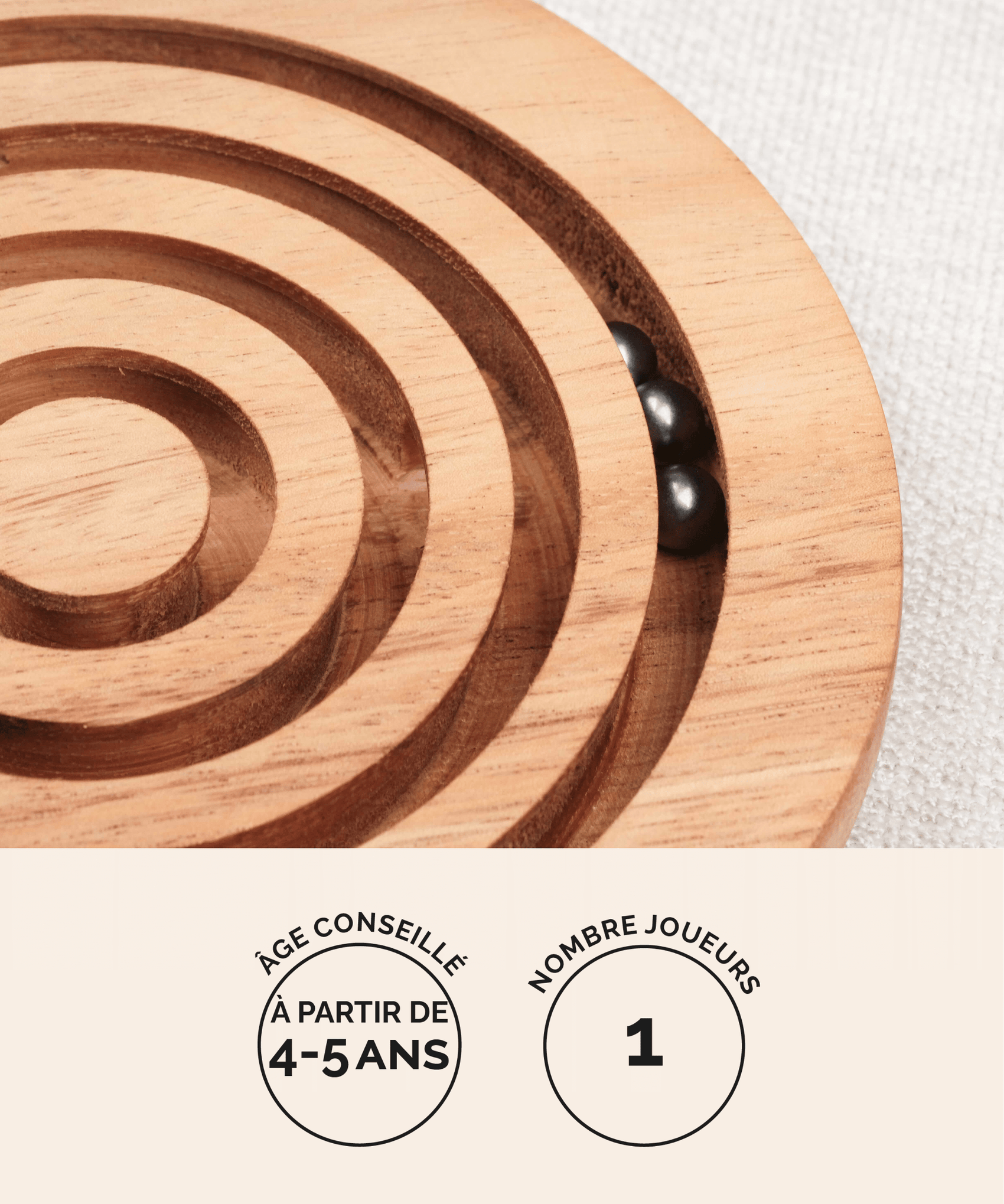 Labyrinthe en bois, jeu d'adresse Jeux Faugère – idée cadeau, jeu solo 1 joueur dès 4 ans