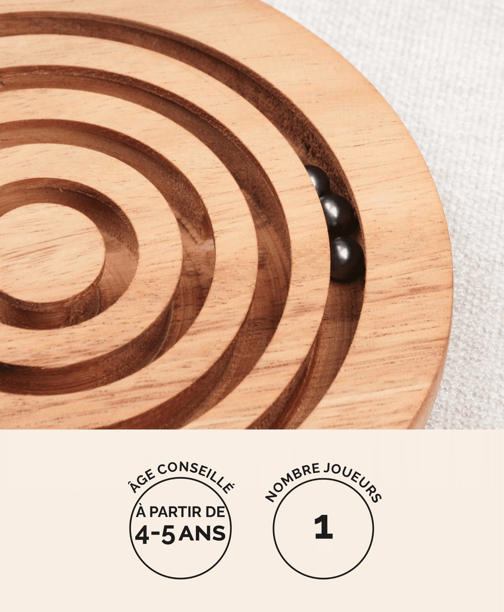 Labyrinthe en bois, jeu d'adresse Jeux Faugère – idée cadeau, jeu solo 1 joueur dès 4 ans