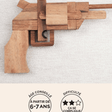 Casse-tête Le Pistolet en bois Jeux Faugère – idée cadeau, à démonter et remonter dès 6 ans