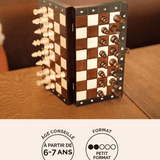 Jeu d'échecs - S - magnétique (marron)