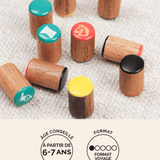 Jeu d'échecs (échiquier) de voyage en bois Jeux Faugère – jeu 2 joueurs dès 6 ans