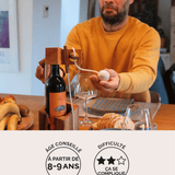 Casse-tête Bouteille de vin grand modèle en bois Jeux Faugère – jeu de ficelle solo dès 8 ans
