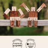 Casse-tête Le Robot en bois Jeux Faugère – idée cadeau, cube à démonter et remonter, premiers défis dès 4 ans