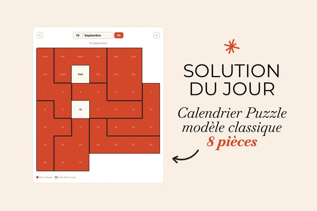 Solutions du jour : Calendrier Puzzle 8 pièces