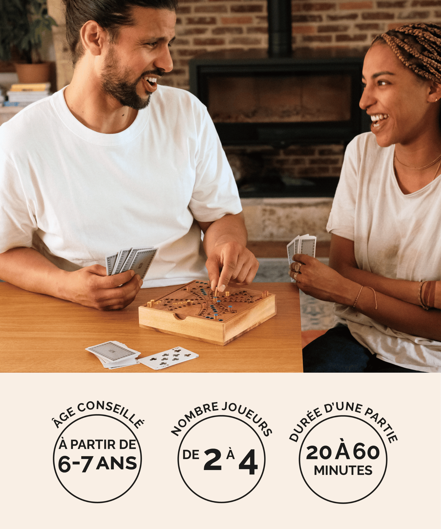 Jeu de Tock (Toc) en bois 4 joueurs format S Jeux Faugère – jeu de stratégie 2 à 4 joueurs dès 6 ans
