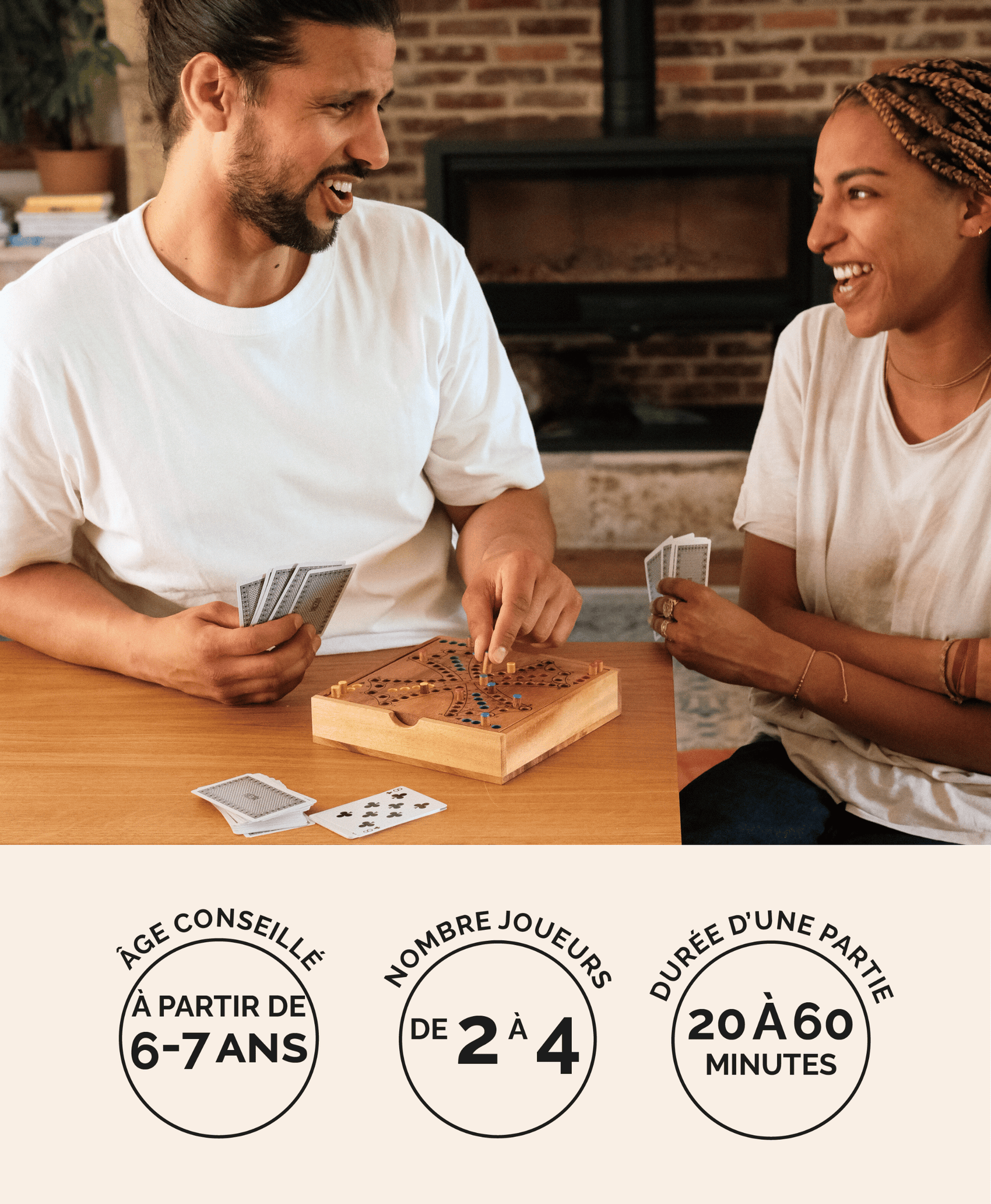 Jeu de Tock (Toc) en bois 4 joueurs format S Jeux Faugère – jeu de stratégie 2 à 4 joueurs dès 6 ans