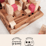 La Cité Infernale, casse-tête multi-combinaisons en bois adulte Jeux Faugère – idée cadeau, jeu solo dès 8 ans