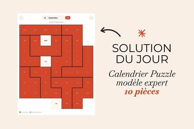Solutions du jour : Calendrier Puzzle 10 pièces