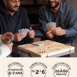 Jeu de Tock (Toc) en bois format XL clair Jeux Faugère – jeu de stratégie 2 à 6 joueurs dès 6 ans
