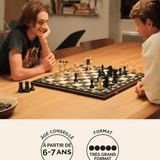 Jeu d'échecs (échiquier) en bois vert format XL Jeux Faugère – jeu 2 joueurs dès 6 ans