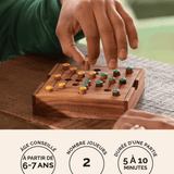 Jeu de Marelle (ou Moulin) en bois Jeux Faugère – jeu de stratégie 2 joueurs dès 6 ans