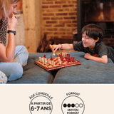 Jeu d'échecs en bois rouge format M Jeux Faugère – jeu 2 joueurs dès 6 ans