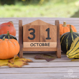 Calendrier perpétuel en bois Jeux Faugère, idées cadeaux pour la famille