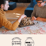 Jeu d'échecs en bois marron clair format M Jeux Faugère – jeu 2 joueurs dès 6 ans