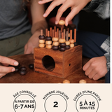 Puissance 4 3D en bois Jeux Faugère – jeu de stratégie 2 joueurs dès 6 ans