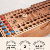Jeu de la Course de Chevaux en bois Jeux Faugère – jeu de société familial 2 joueurs dès 4 ans