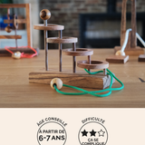 La Clé Égyptienne, casse-tête ficelle en bois Jeux Faugère – idée cadeau, jeu solo 1 joueur dès 6 ans