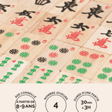 Mah-Jong en bois Jeux Faugère – jeu de stratégie 4 joueurs dès 8 ans