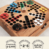 Jeu des Petits Chevaux en bois 6 joueurs Jeux Faugère – jeu familial dès 4 ans