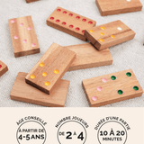 Jeu de dominos en bois Jeux Faugère – jeu familial 2 à 4 joueurs dès 4 ans