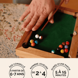 Mini billard en bois Jeux Faugère – jeu d'adresse familial 2 à 4 joueurs dès 6 ans