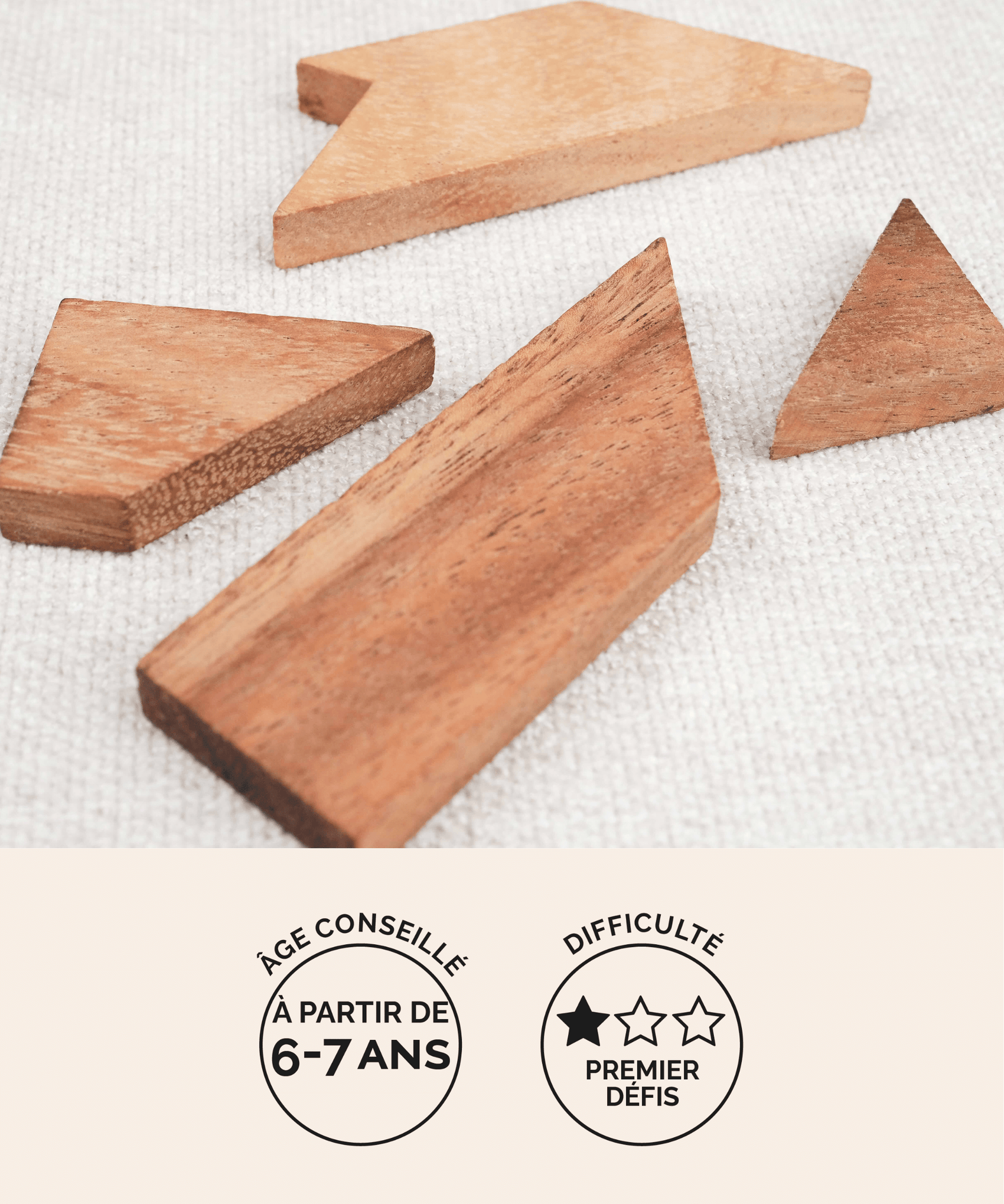 Le T, mini casse-tête multi-combinaisons en bois Jeux Faugère – idée cadeau, jeu solo dès 6 ans