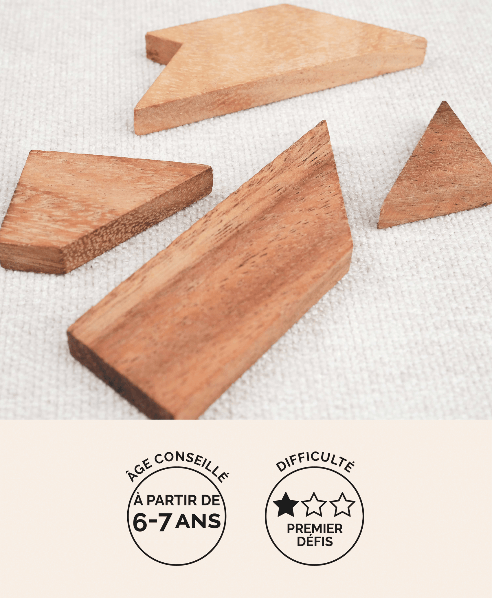 Le T, mini casse-tête multi-combinaisons en bois Jeux Faugère – idée cadeau, jeu solo dès 6 ans
