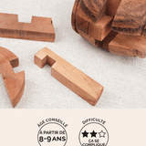 La Barrique, casse-tête en bois adulte à démonter et remonter Jeux Faugère – idée cadeau, jeu solo dès 8 ans