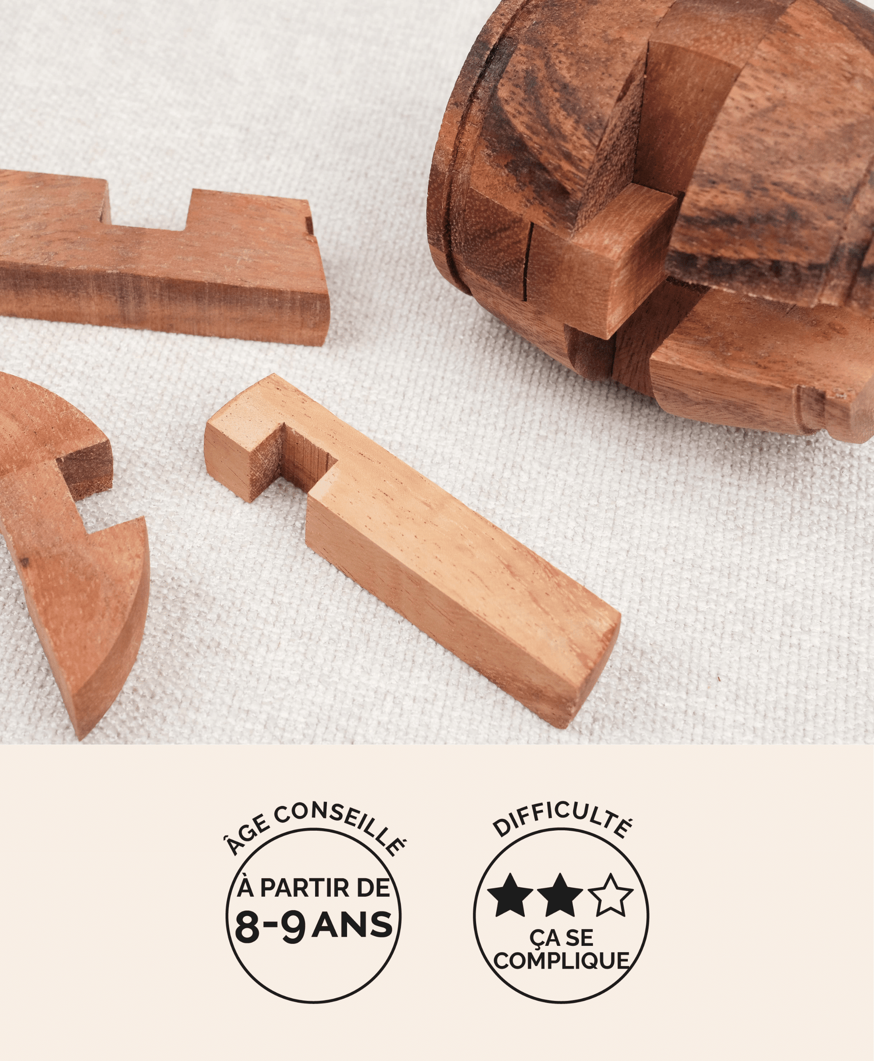 La Barrique, casse-tête en bois adulte à démonter et remonter Jeux Faugère – idée cadeau, jeu solo dès 8 ans