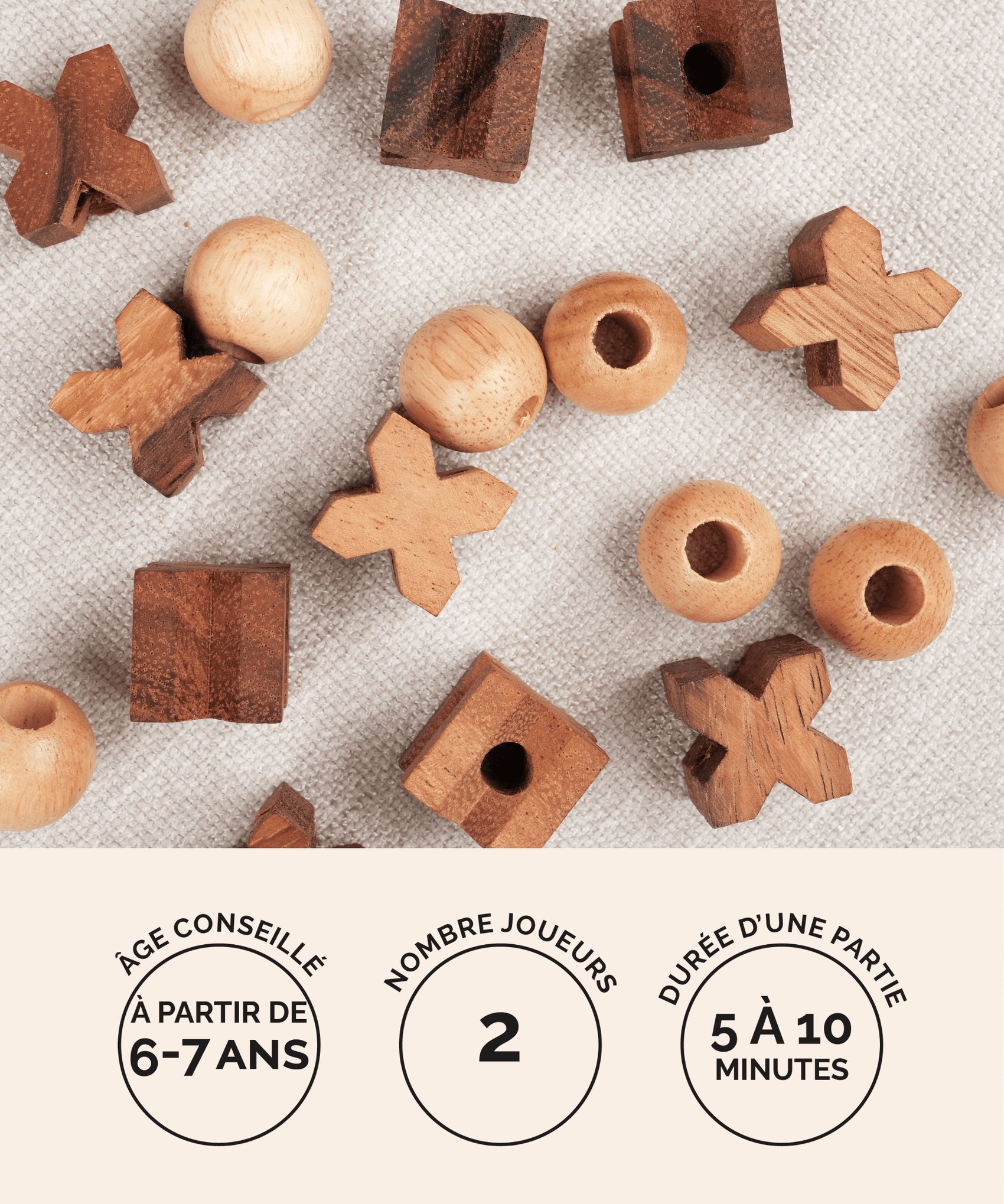 Morpion 3D en bois format M Jeux Faugère – jeu de stratégie 2 joueurs dès 6 ans
