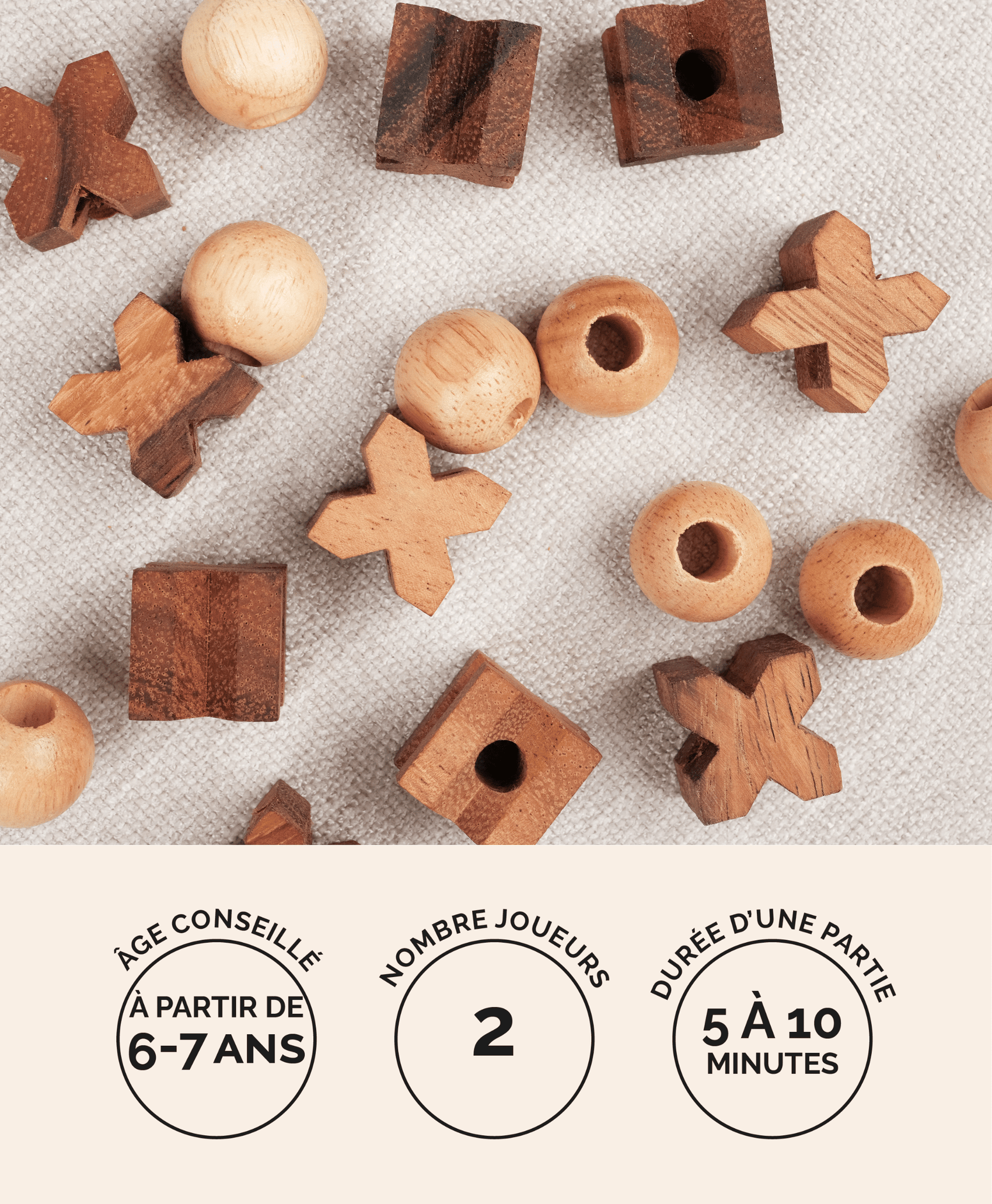 Morpion 3D en bois format M Jeux Faugère – jeu de stratégie 2 joueurs dès 6 ans