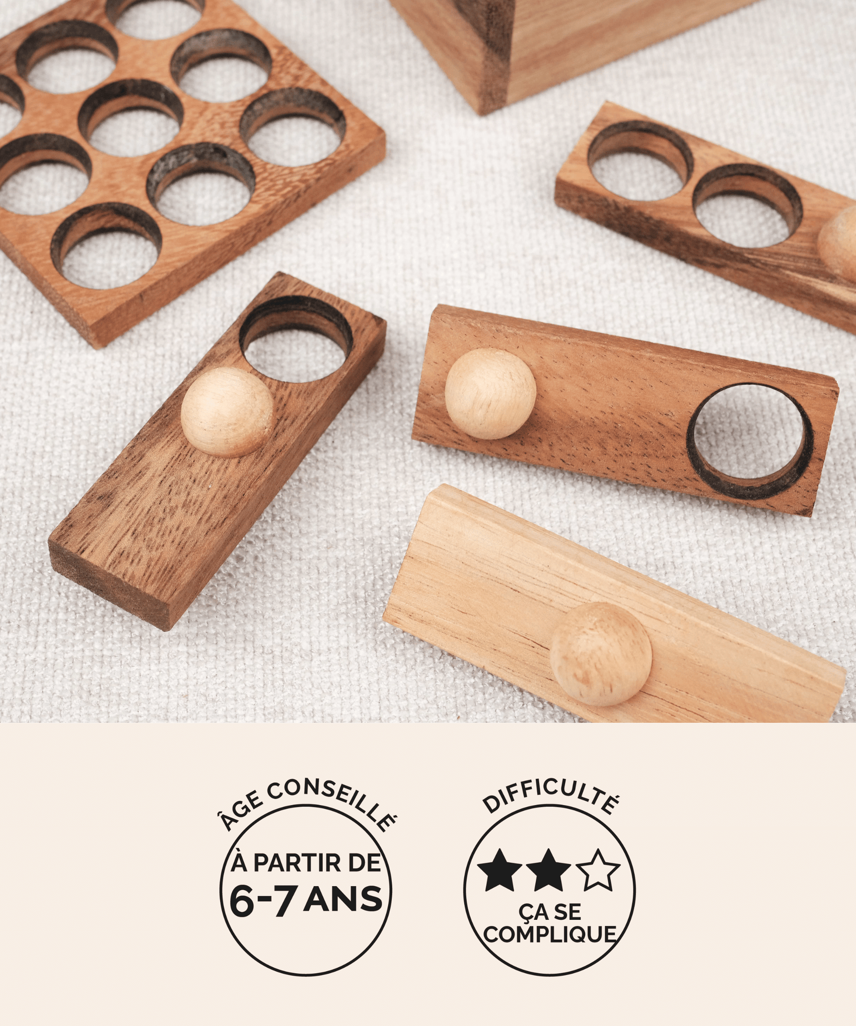 Easy Box, casse-tête en bois à démonter et remonter Jeux Faugère – idée cadeau, jeu solo 1 joueur dès 6 ans