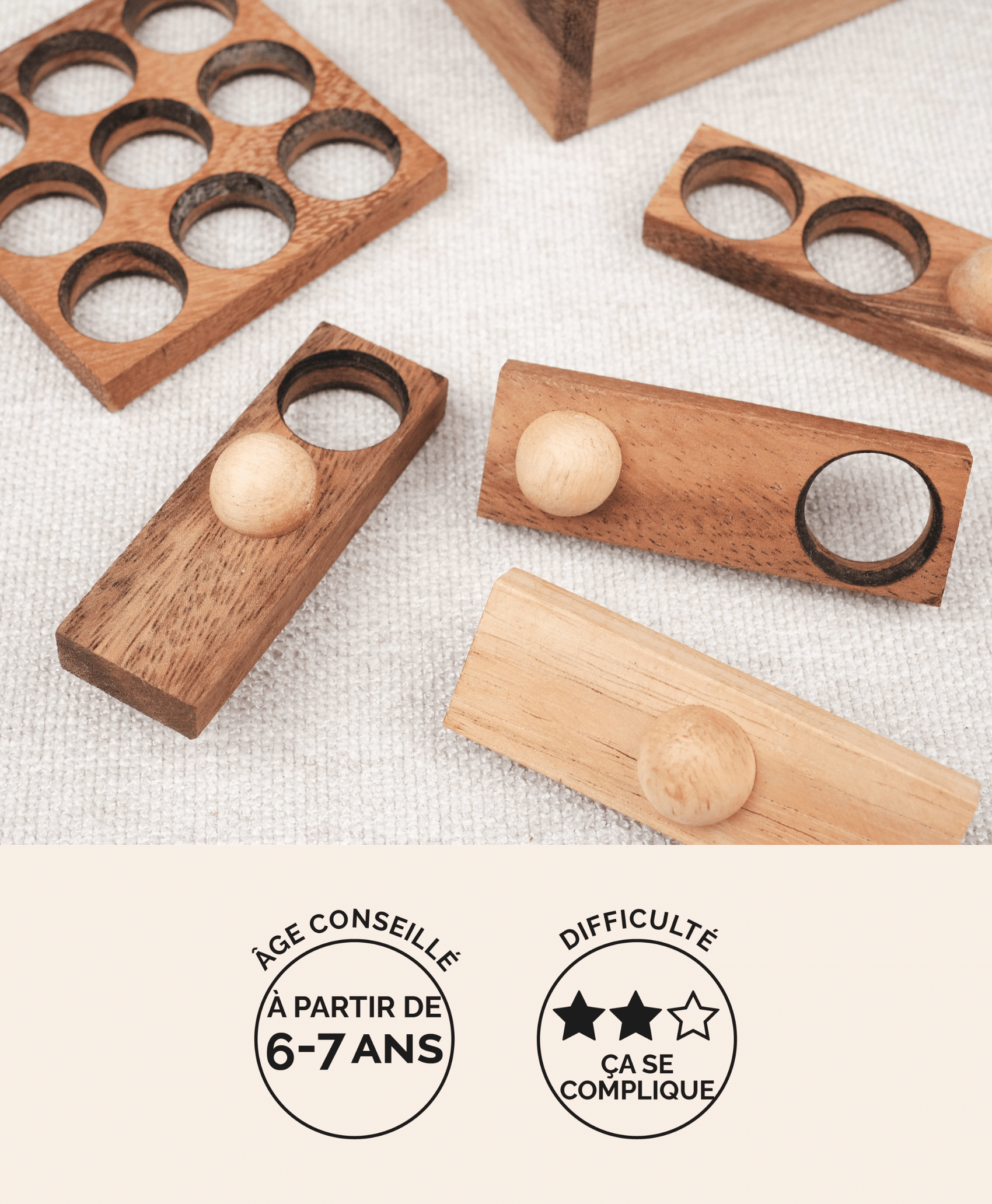 Easy Box, casse-tête en bois à démonter et remonter Jeux Faugère – idée cadeau, jeu solo 1 joueur dès 6 ans