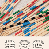 Jeu de Mikado en bois Jeux Faugère – jeu d'adresse familial dès 4 ans