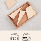 Square, casse-tête multi-combinaisons en bois Jeux Faugère – idée cadeau, jeu solo 1 joueur dès 6 ans