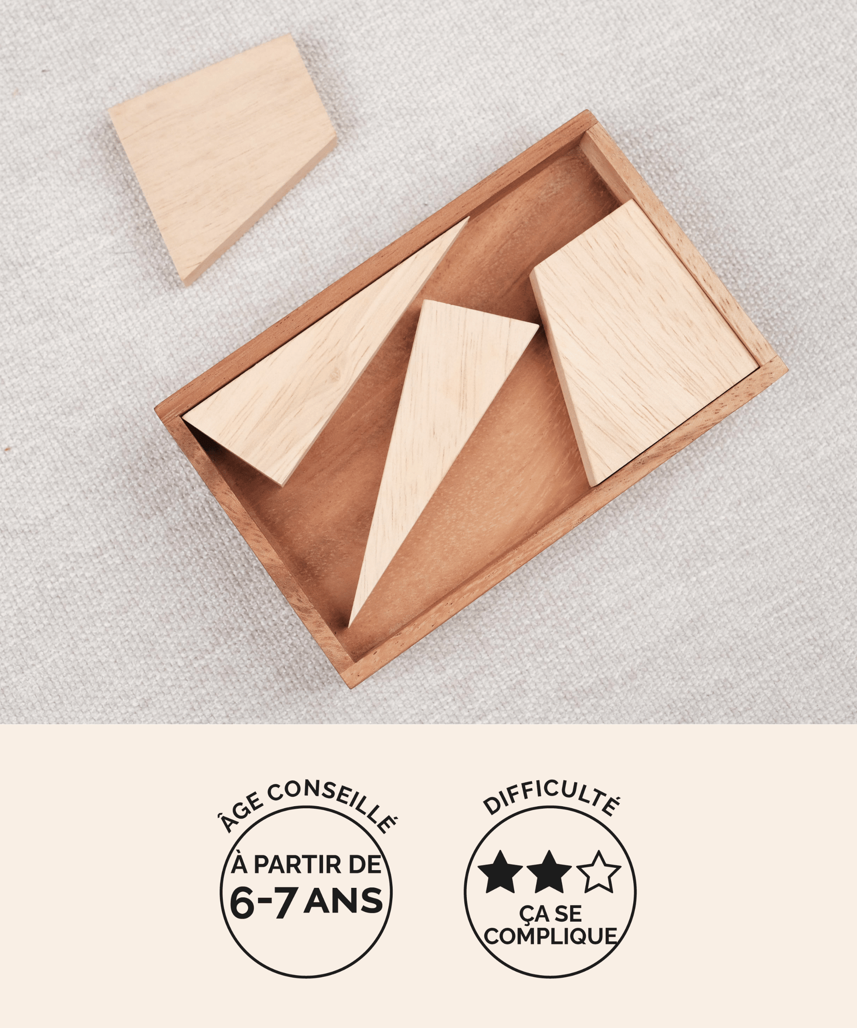 Square, casse-tête multi-combinaisons en bois Jeux Faugère – idée cadeau, jeu solo 1 joueur dès 6 ans