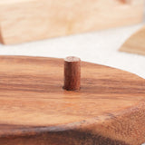 Vue de dessus du casse-tête Ballon de Rugby sur socle en bois, modèle Deluxe L – Jeux Faugère