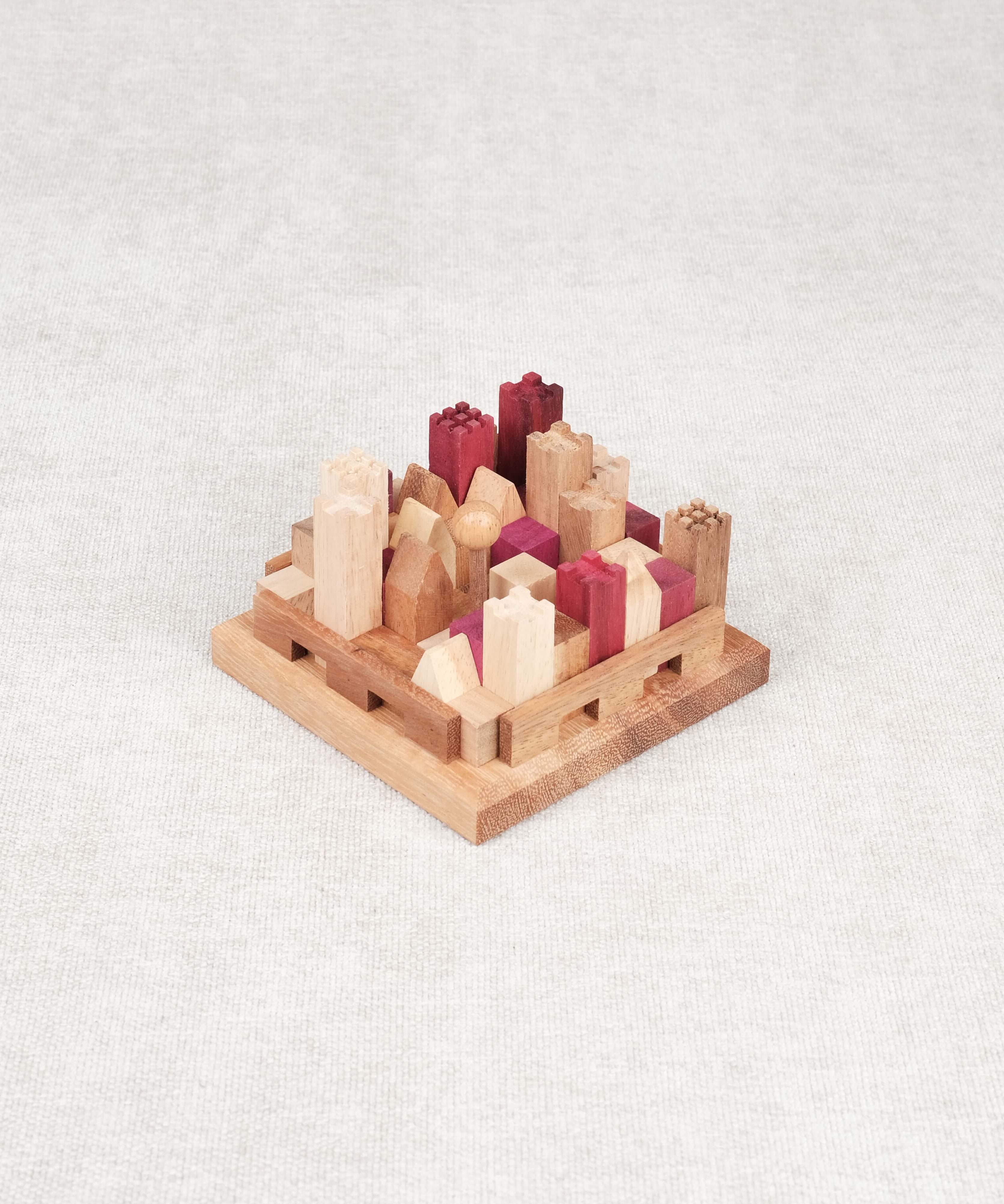 Casse-tête en bois Château Fort – Puzzle multi-combinaisons avec 13 défis à réaliser dès 8 ans – Jeux Faugère