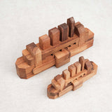 Casse-tête en bois Bateau – version L et version M comparées