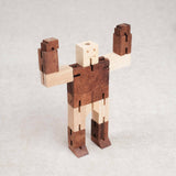 Casse-tête énigme bois Robot articulé – cube et figurine