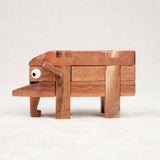 Casse-tête en bois L’Éléphant – vue de profil du puzzle animal