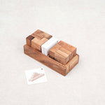 Double Cube – casse-tête pédagogique en bois avec cartes défis