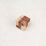 Robot puzzle 3D en bois transformable en cube
