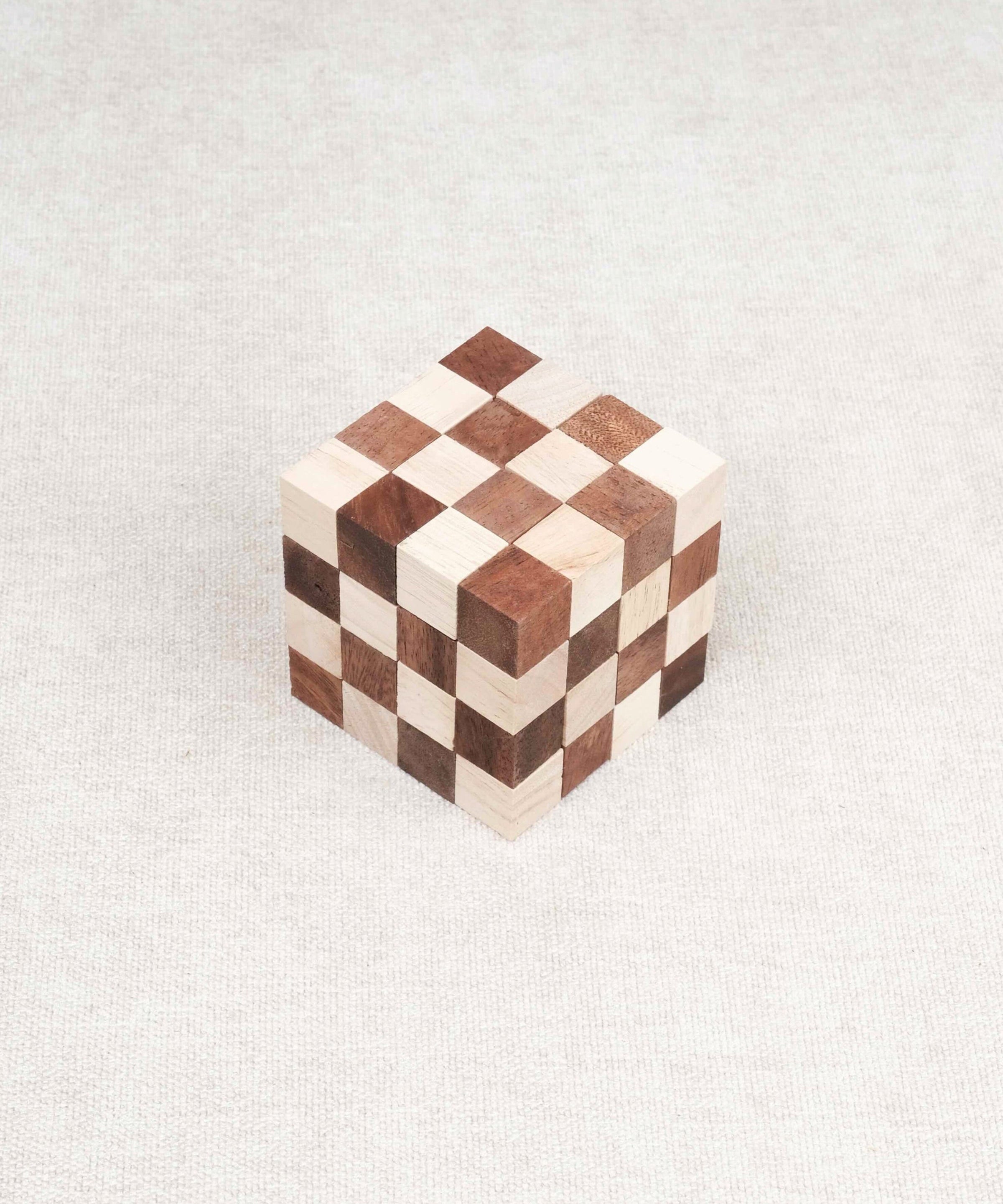 Casse-tête Cube Serpent Anaconda en bois reconstitué – Jeux Faugère