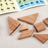 Pièces géométriques du tangram en bois prêtes à assembler – Tangram et son Livret Jeux Faugère