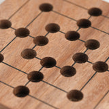 Plateau gravé et sérigraphié du jeu de Marelle (Moulin) en bois Jeux Faugère