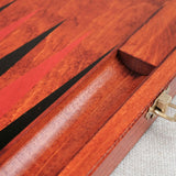 Coffret en bois de Backgammon grand format avec fermoir métallique