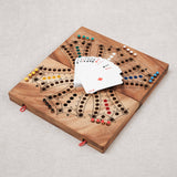Jeu de TOCK 6 joueurs en bois d’acacia avec cartes et pions