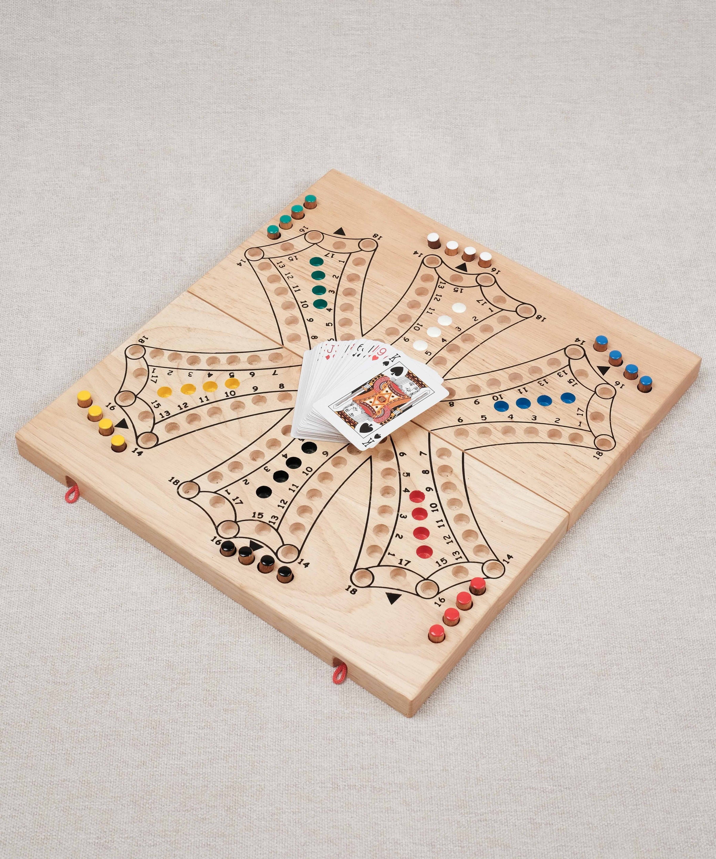 Plateau XL du jeu de Tock 6 joueurs en bois clair